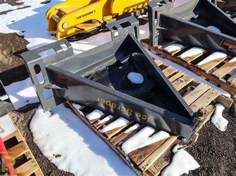 ice scraper skid steer|forklift scraper attachment.